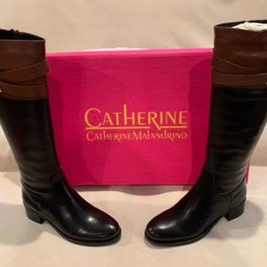 CATHERINE MALANDRINO Zoe Black/Brown Women’s Boots—SIZE 6